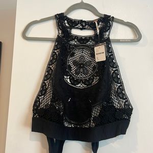 NWT Free People cropped linen top